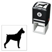 Boxer Hondenras Silhouette Zelfinktende Stempel (In situ)