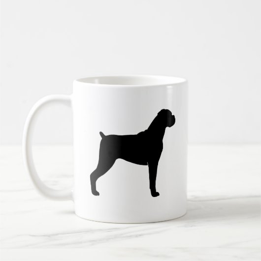 Boxer Hondenras Silhouettes Koffiemok (Links)