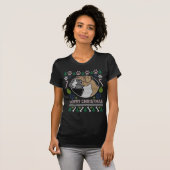 Boxer Hondenras Ugly KerstSweater T-shirt (Voorkant volledig)
