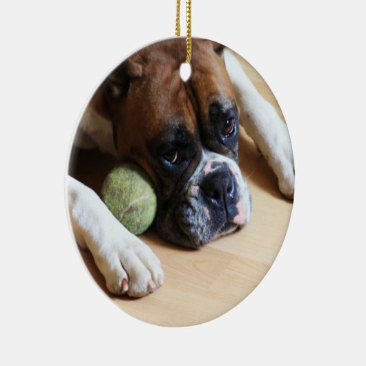 Boxer-hondenversiering Keramisch Ornament (Rechts)