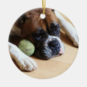 Boxer-hondenversiering Keramisch Ornament (Voorkant)