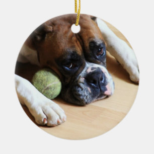 Boxer-hondenversiering Keramisch Ornament