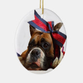 Boxer-hondenversiering Keramisch Ornament (Rechts)