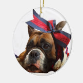Boxer-hondenversiering Keramisch Ornament (Links)