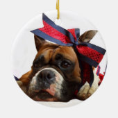 Boxer-hondenversiering Keramisch Ornament (Achterkant)