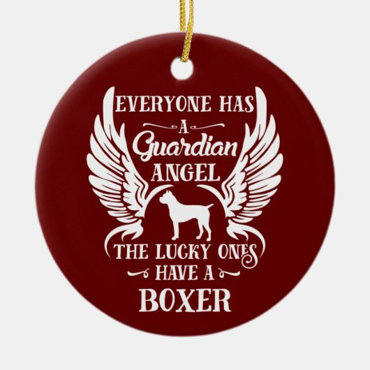 Boxer-hondenvogel Keramisch Ornament (Voorkant)