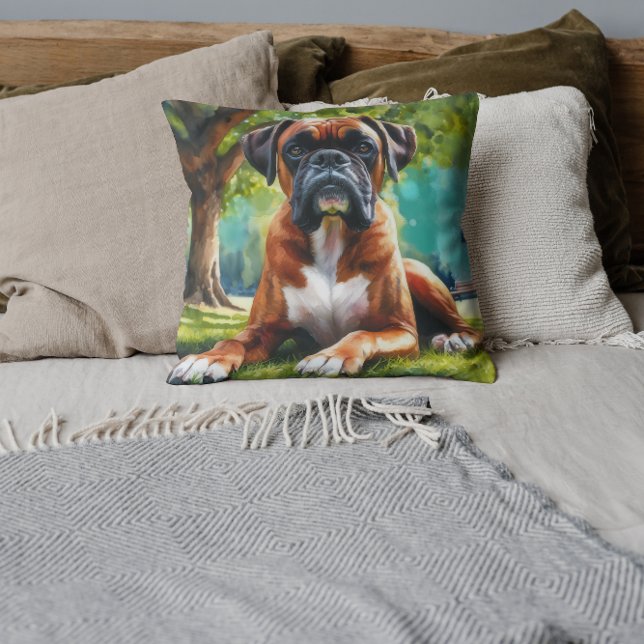 Boxer Hond🐾Kwispelende Staarten & Kwajongens Kussen (Creator heeft geüpload)