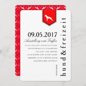 Boxer Hunde Einladung Kaart (Voorkant / Achterkant)