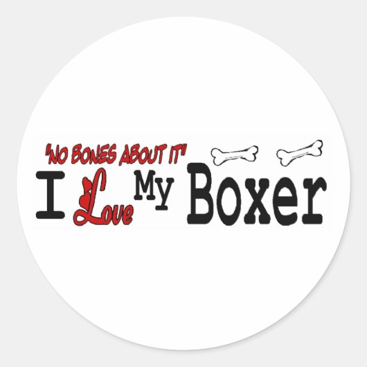 Boxer (I Love) Sticker (Voorkant)