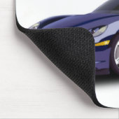 Boxer in de blauwe sportskar mousepad muismat (Hoek)