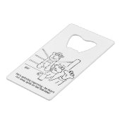 Boxer in de Boxing Ring. Grappig Creditkaart Flessenopener (Voorkant Gekanteld)