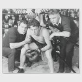 Boxer in de hoek met trainersboxing, , retr cadeaupapier (Vlak)