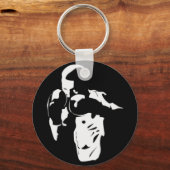 Boxer in de schaduw sleutelhanger (Voorkant)