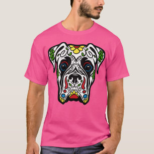 Boxer in het wit - Dode Suiker Skull Dog Gift T-shirt