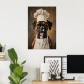 Boxer In Kooksmuts Poster, Huisdier Poster, Boxer Poster (Thuiskantoor)