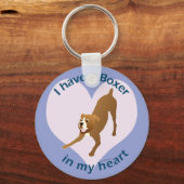 Boxer in mijn hart sleutelhanger (Voorkant)