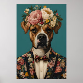Boxer In Pak Poster, Boxer Portret, Boxer Olie Poster