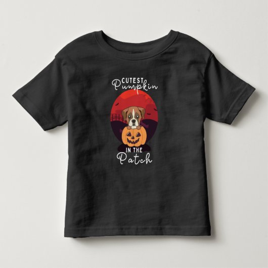 Boxer in pompoen druppelaar kinder shirts (Voorkant)