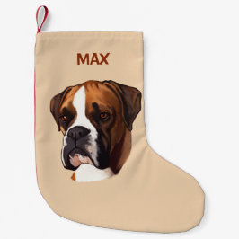Boxer in Portrait Grote Kerstsok