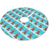 Boxer in sneeuw met kerstcadeaus kerstboom rok (Gekanteld)