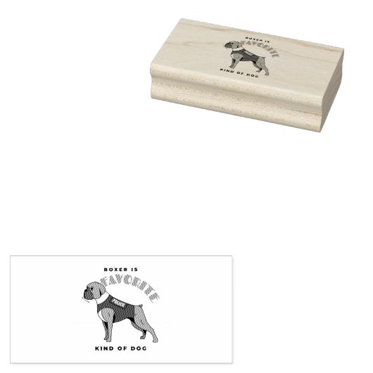 BOXER IS FAVORITE KIND OF DOG RUBBERSTEMPEL (Gestempeld)