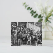 Boxer Jack Johnson en Trainers, begin jaren 1900 Briefkaart (Staand voorkant)