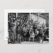 Boxer Jack Johnson en Trainers, begin jaren 1900 Briefkaart (Voorkant / Achterkant)