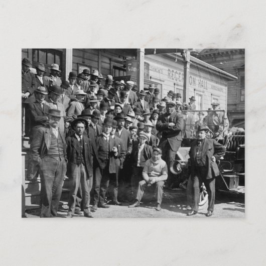 Boxer Jack Johnson en Trainers, begin jaren 1900 Briefkaart (Voorkant)