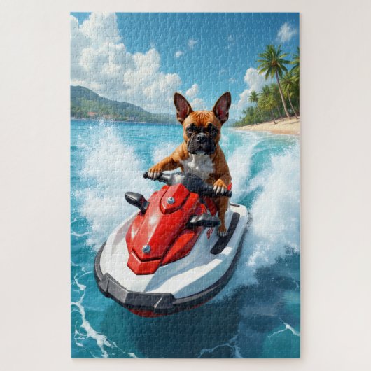 Boxer Jet Ski Beach Scene Legpuzzel (Verticaal)