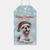 Boxer Jingle All the Way Kerstmis Cadeaulabel (Voorkant)