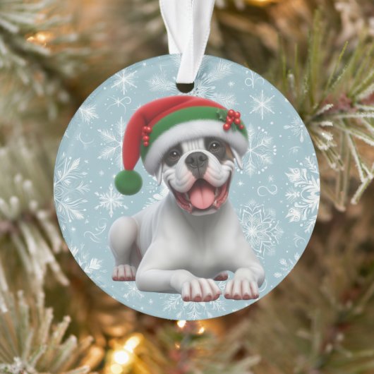 Boxer Jingle All the Way Kerstmis Ornament (Boom)