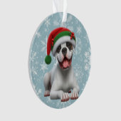 Boxer Jingle All the Way Kerstmis Ornament (voorkant)