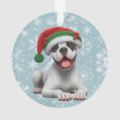 Boxer Jingle All the Way Kerstmis Ornament (achterkant)