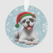Boxer Jingle All the Way Kerstmis Ornament (voorkant)