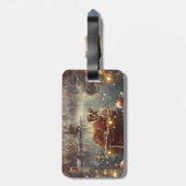 Boxer Kerst Feestelijke reis Bagagelabel (Achterkant verticaal)