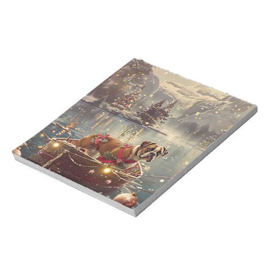 Boxer Kerst Feestelijke reis Notitieblok (Linkerzijde)