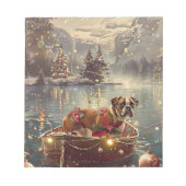 Boxer Kerst Feestelijke reis Notitieblok (Voorkant)