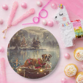 Boxer Kerst Feestelijke reis Papieren Bordje (Feest)
