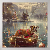 Boxer Kerst Feestelijke reis Poster (Voorkant)