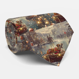 Boxer Kerst Feestelijke reis Stropdas