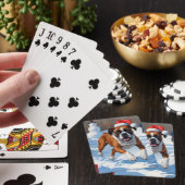 Boxer Kerst Festief Sneeuwlandschap Pokerkaarten (Insitu)