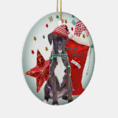 Boxer kerst "Ho Ho Ho" Ornament (Rechts)