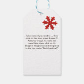Boxer Kerst Hulst Sneeuwvlok Personaliseer Cadeaulabel (Achterkant)