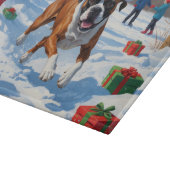 Boxer Kerst Sneeuwlandschap Snijplank (Hoek)
