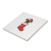 Boxer Kerst Sock Tegeltje (Zijkant)