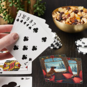 Boxer Kerstavond Treinrit Schilderij Pokerkaarten (Insitu)