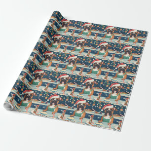 Boxer Kerstbak: Festieve Kerstmis Cadeaupapier