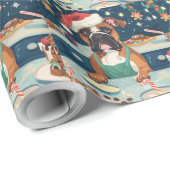 Boxer Kerstbak: Festieve Kerstmis Cadeaupapier (Rol Hoek)