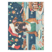 Boxer Kerstbak: Festieve Kerstmis Tafelkleed (Voorkant)