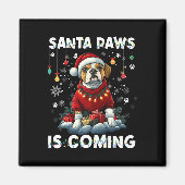 Boxer Kerstboom Lights Decorations Hondenliefhebbe Magneet (Voorkant)